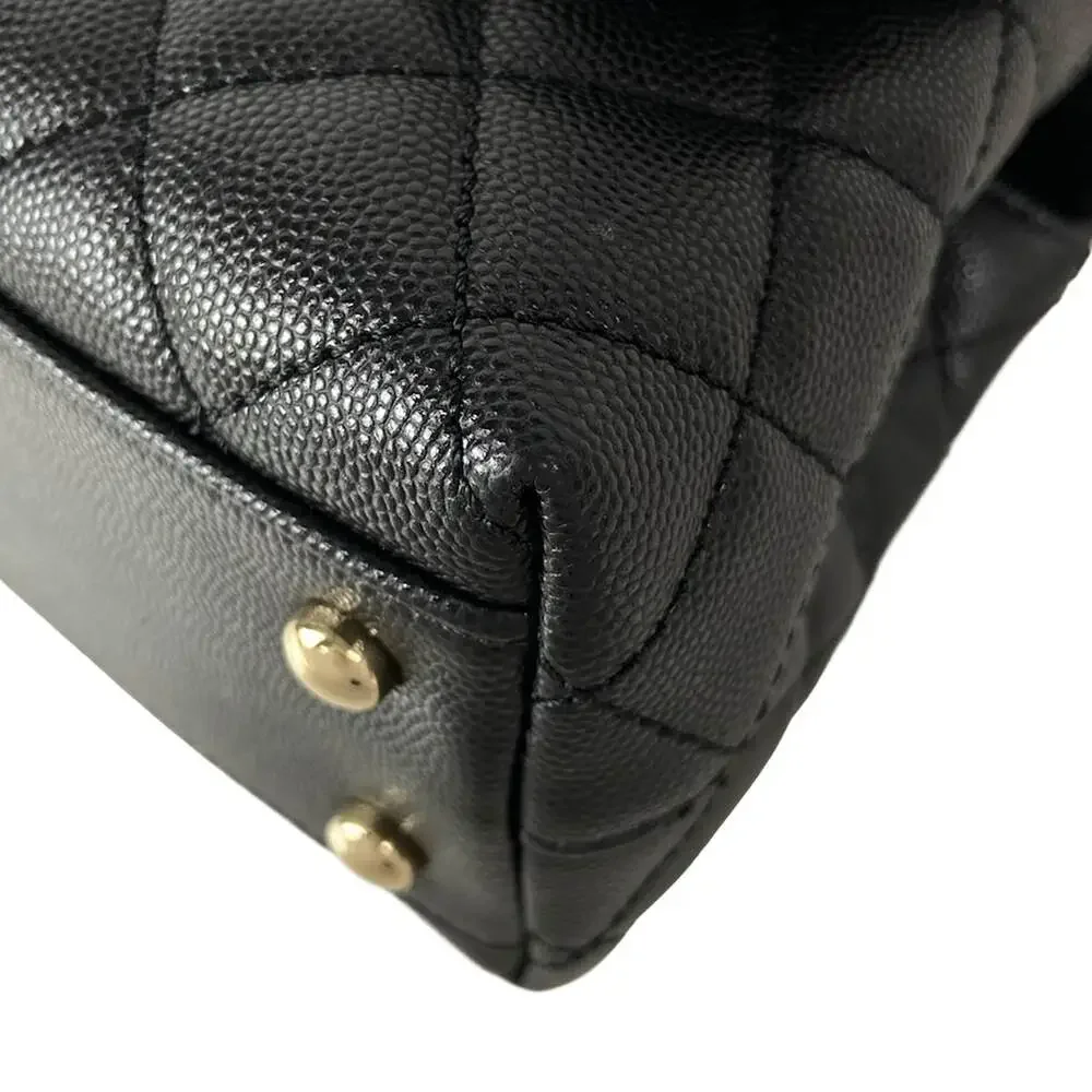 Chanel Small Top Handle Flap Bag/Matelasse/Coco Handle XS Handbag A92990